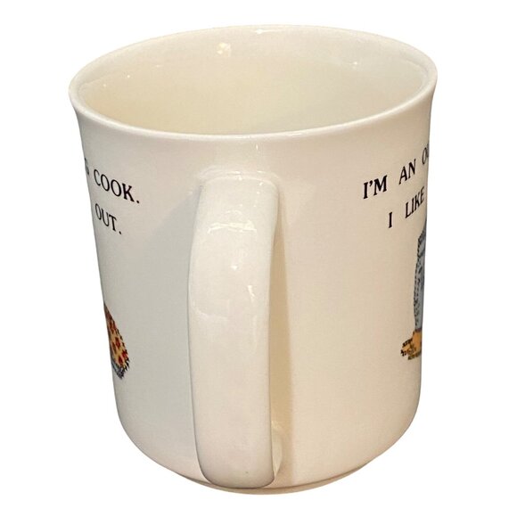 Vintage 80s House of Lloyd Outgoing Cook Mug White Foodie Restaurants Eating Out - Picture 2 of 6